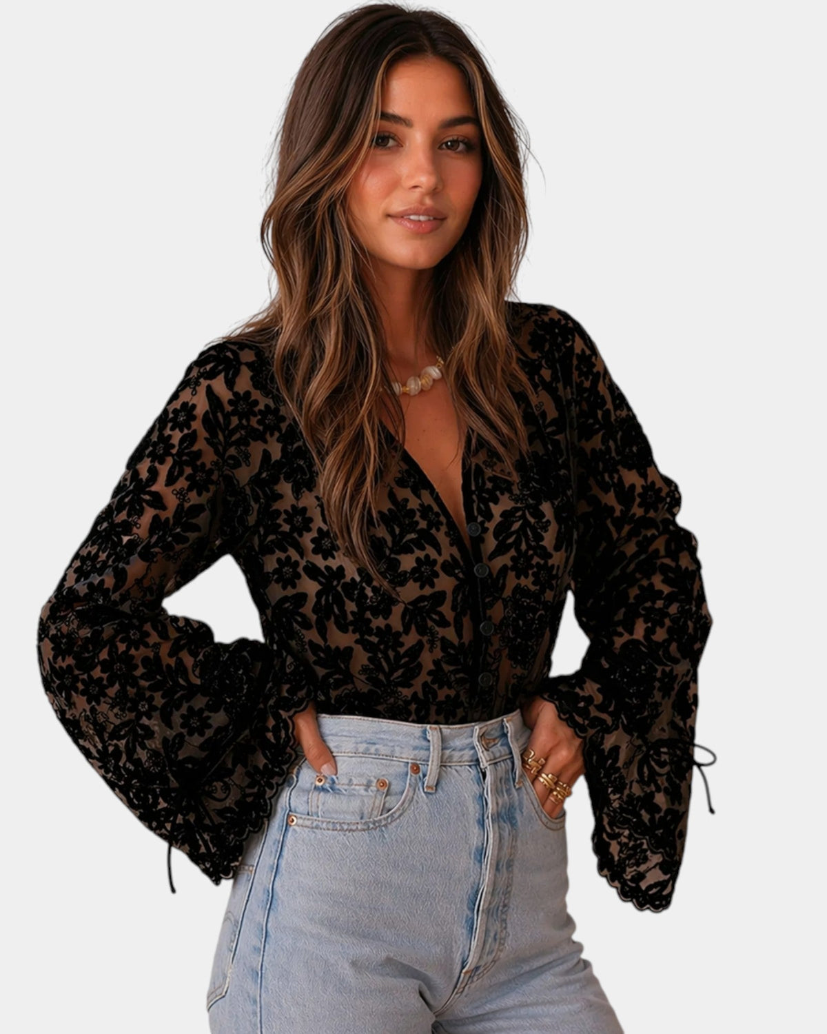 Beatrice | Elegante camisa bordada