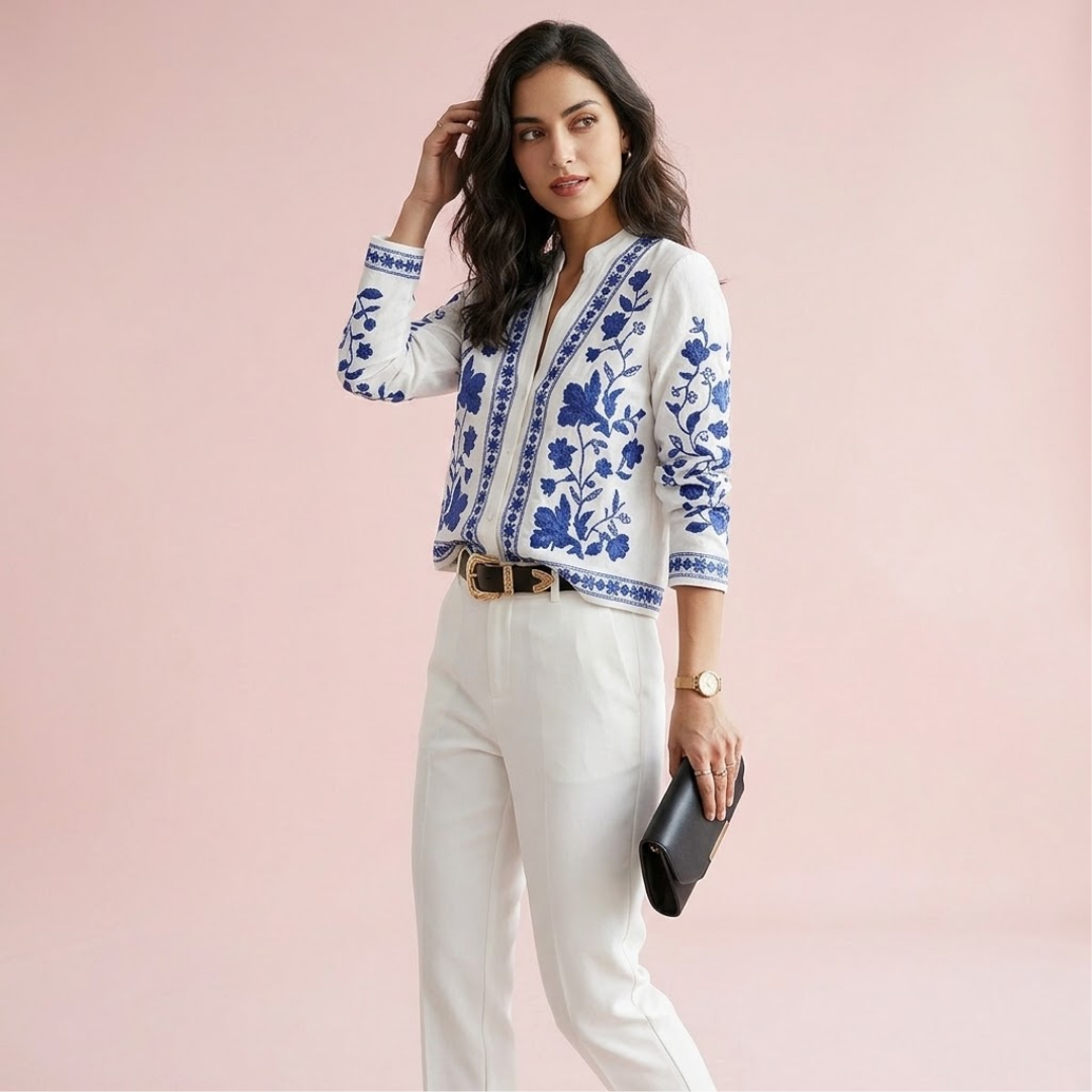 Cárdigan Boho Denim Bloom