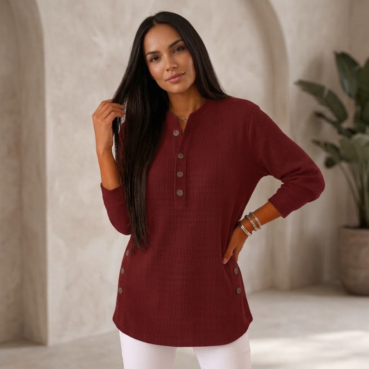 Nieves | Túnica Henley con botones