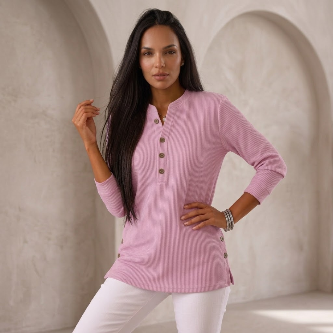 Nieves | Túnica Henley con botones