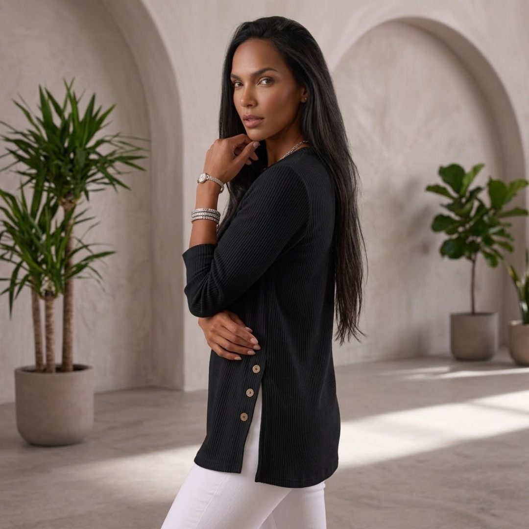 Nieves | Túnica Henley con botones