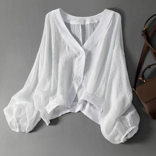 Blusa de lino Eliza Cloud