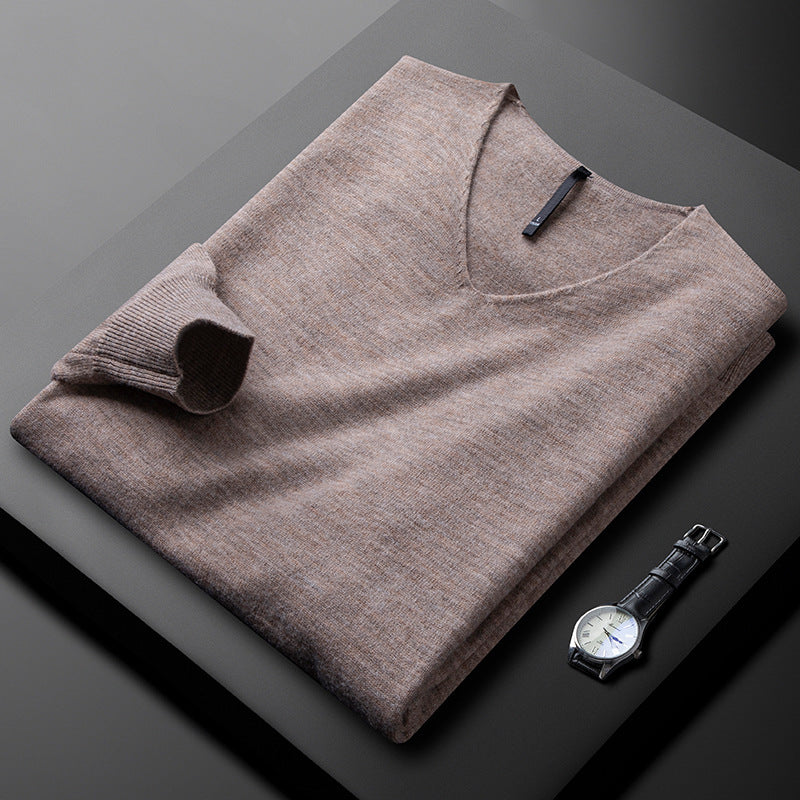 Jersey de cuello en V de cachemir Martin