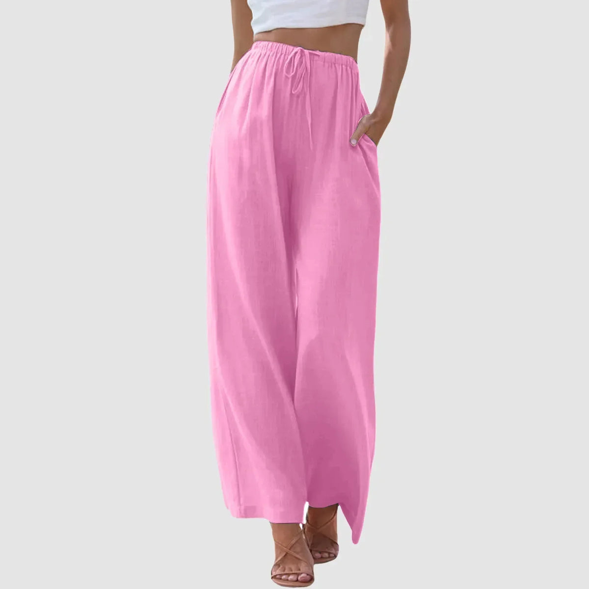 Varel | Pantalones cómodos de pierna ancha y cintura alta