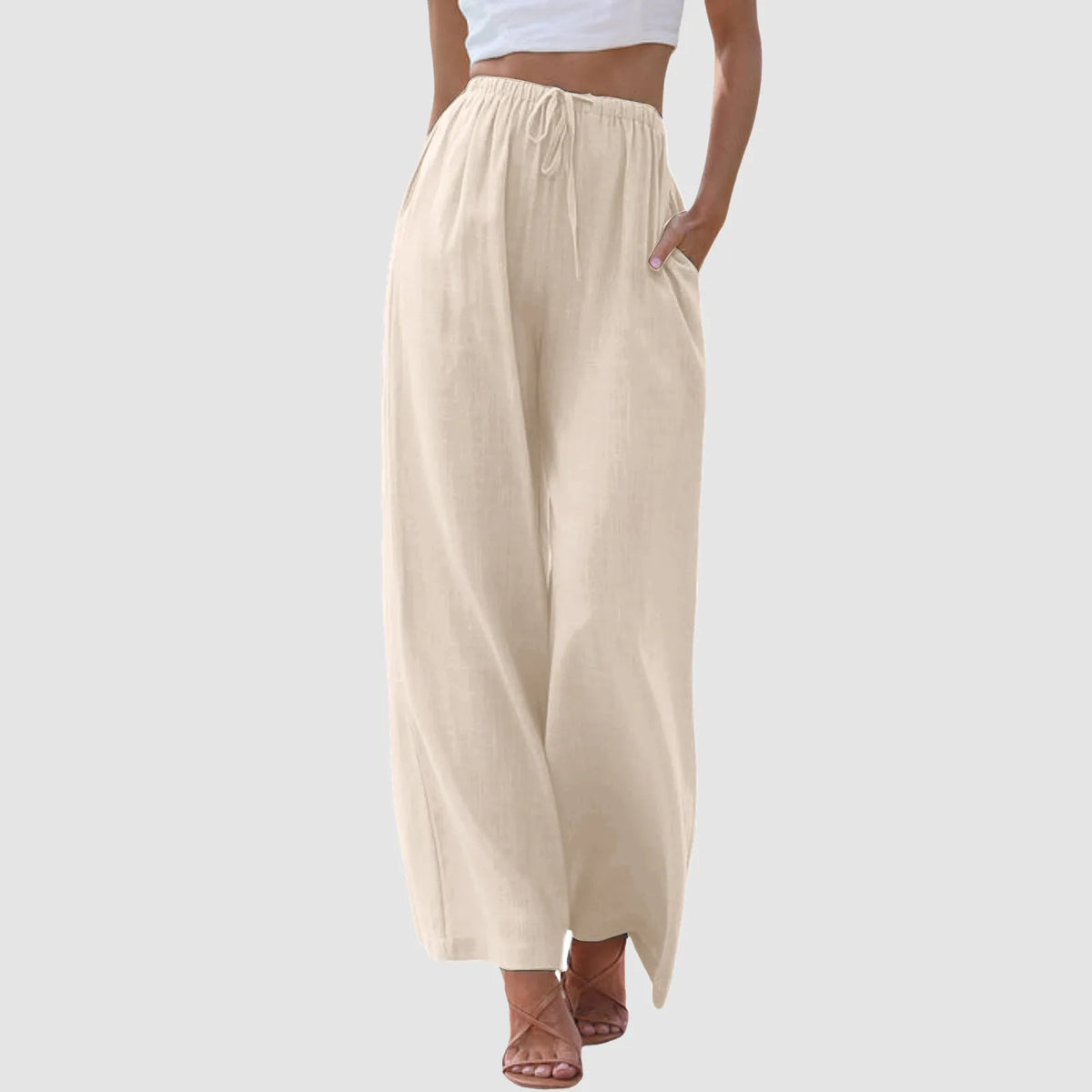 Varel | Pantalones cómodos de pierna ancha y cintura alta