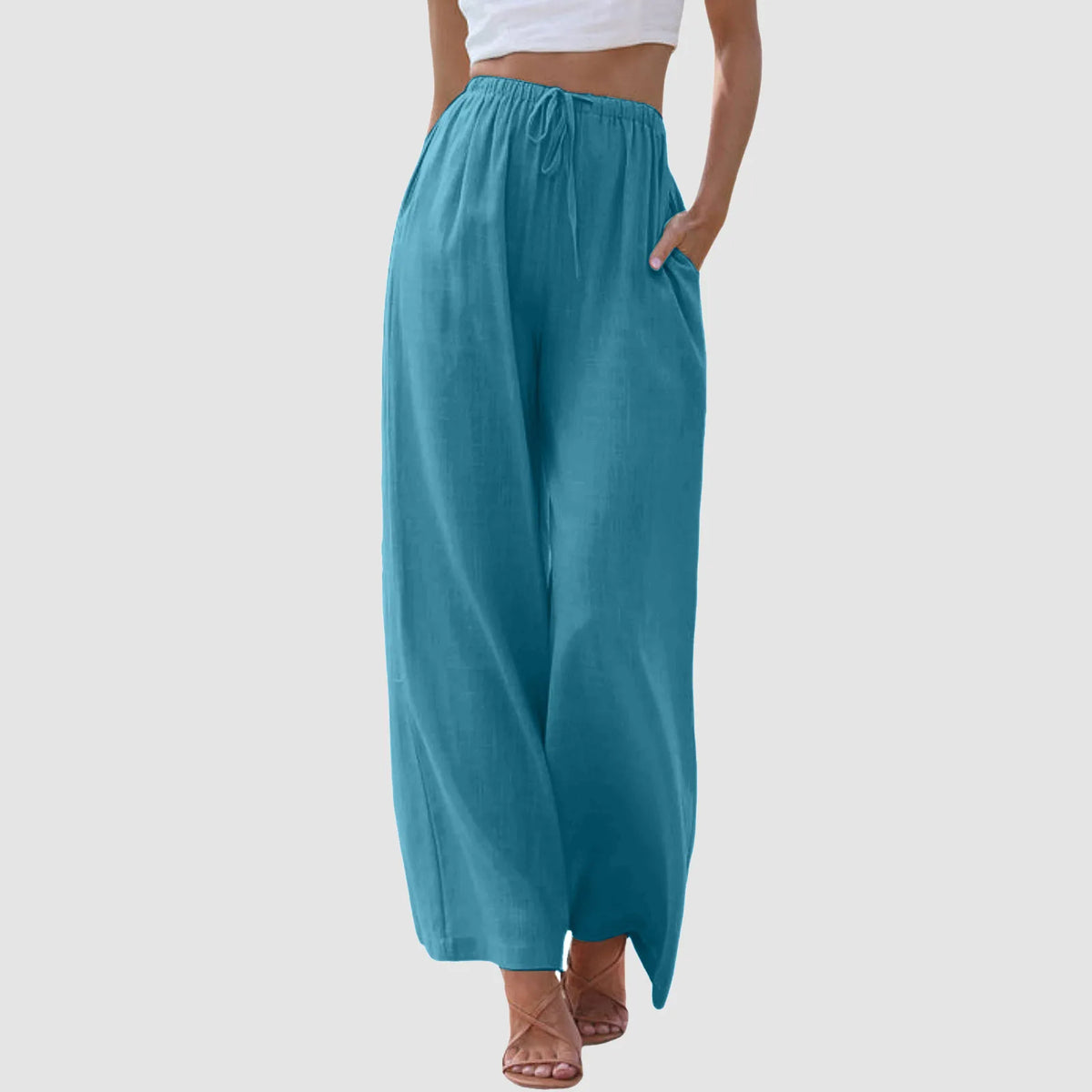 Varel | Pantalones cómodos de pierna ancha y cintura alta