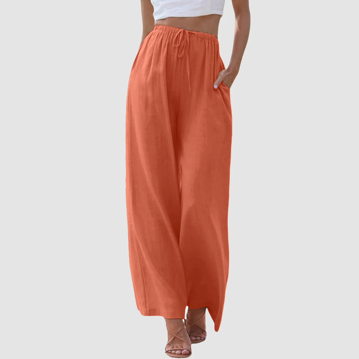 Varel | Pantalones cómodos de pierna ancha y cintura alta
