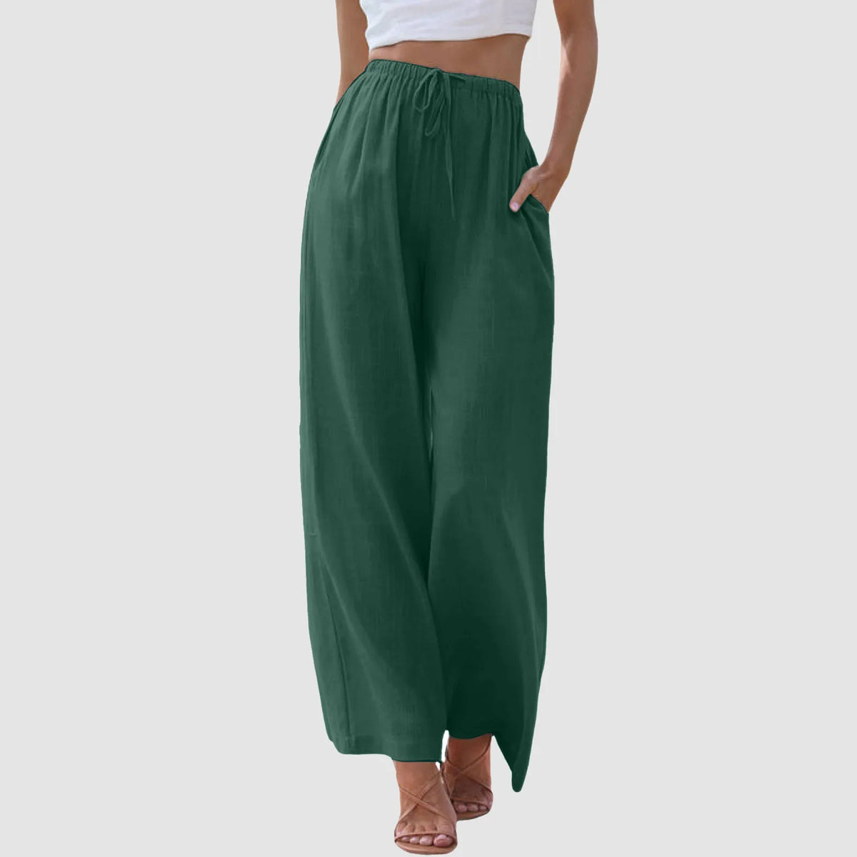 Varel | Pantalones cómodos de pierna ancha y cintura alta