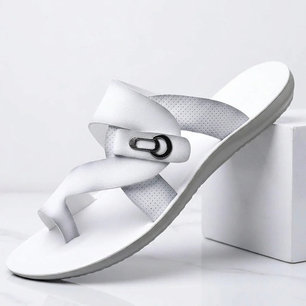 Sandalias cruzadas de cuero Riviera