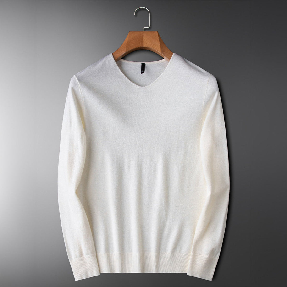 Jersey de cuello en V de cachemir Martin